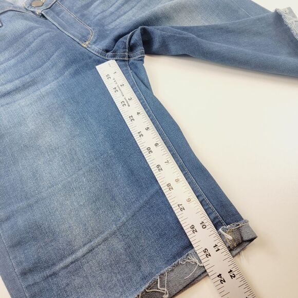 paige scheyla raw hem bermuda denim shorts 28 - Picture 7 of 7